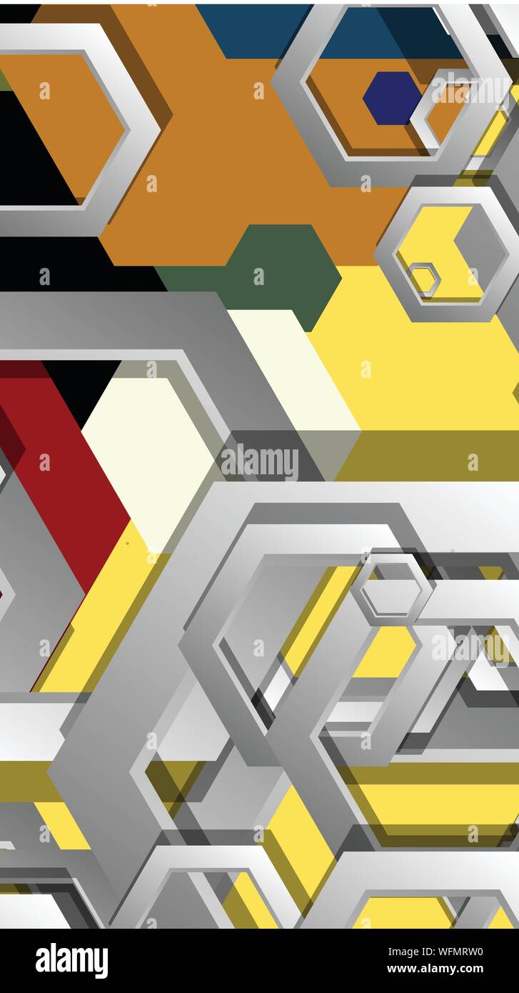 Middle Ag Abstract Background Abstract geometric background with hexagon, middle ages color ...
