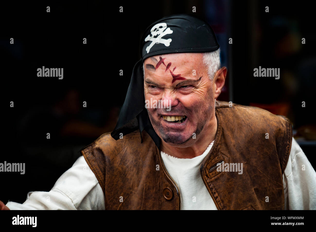 Pirate portrait. Dalkey, Dublin, Ireland.25 August 2019.  Seafood “Dalkey Lobster Festival” – is a gentle blend of local Irish seafood Stock Photo