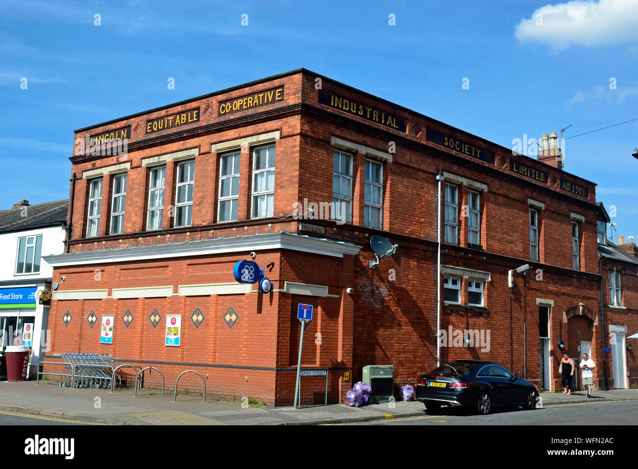 Lincoln Equitable Co-operative Industrial Society Limited. AD 1901. The old Co-op building in Lincoln, Lincolnshire, UK. Stock Photo
