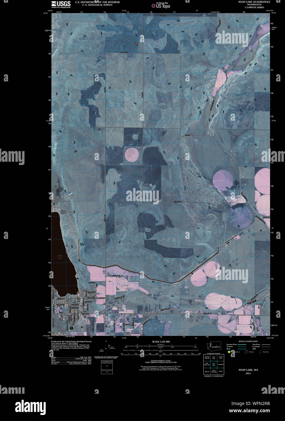 Soap lake map hires stock photography and images Alamy