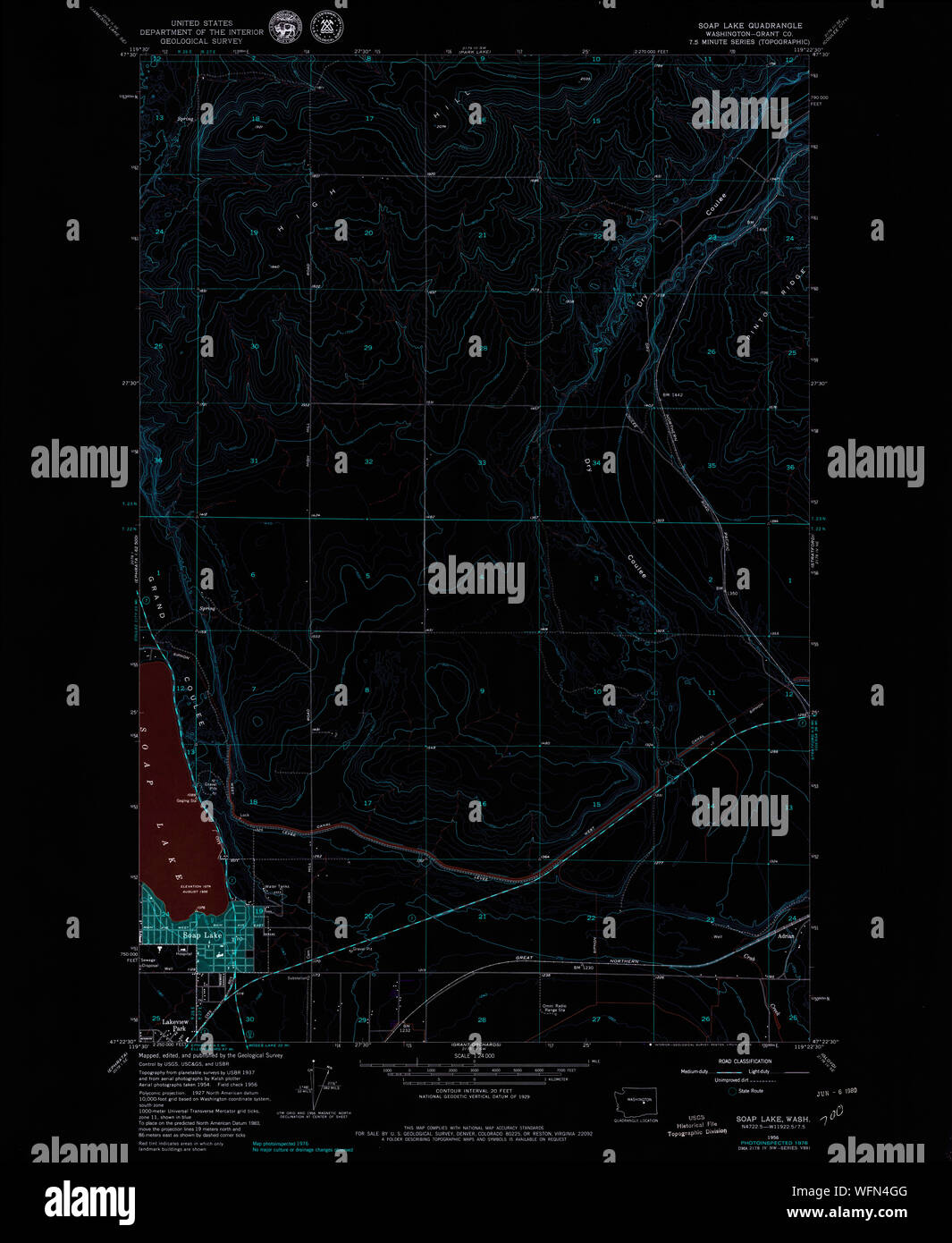 Soap lake map hires stock photography and images Alamy
