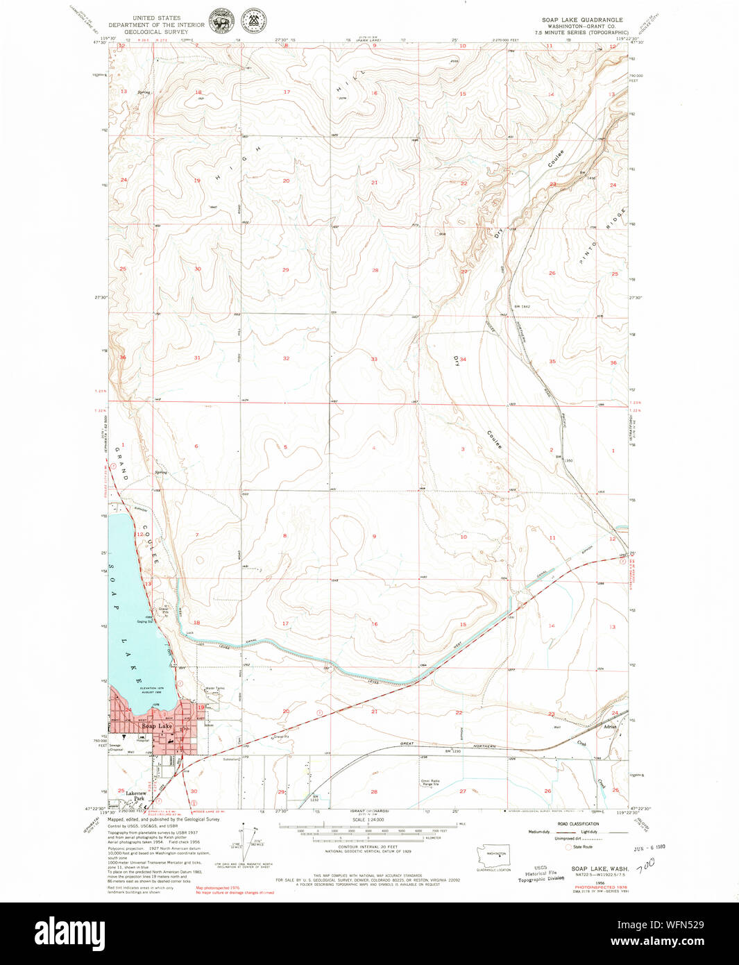 Soap lake washington map hires stock photography and images Alamy