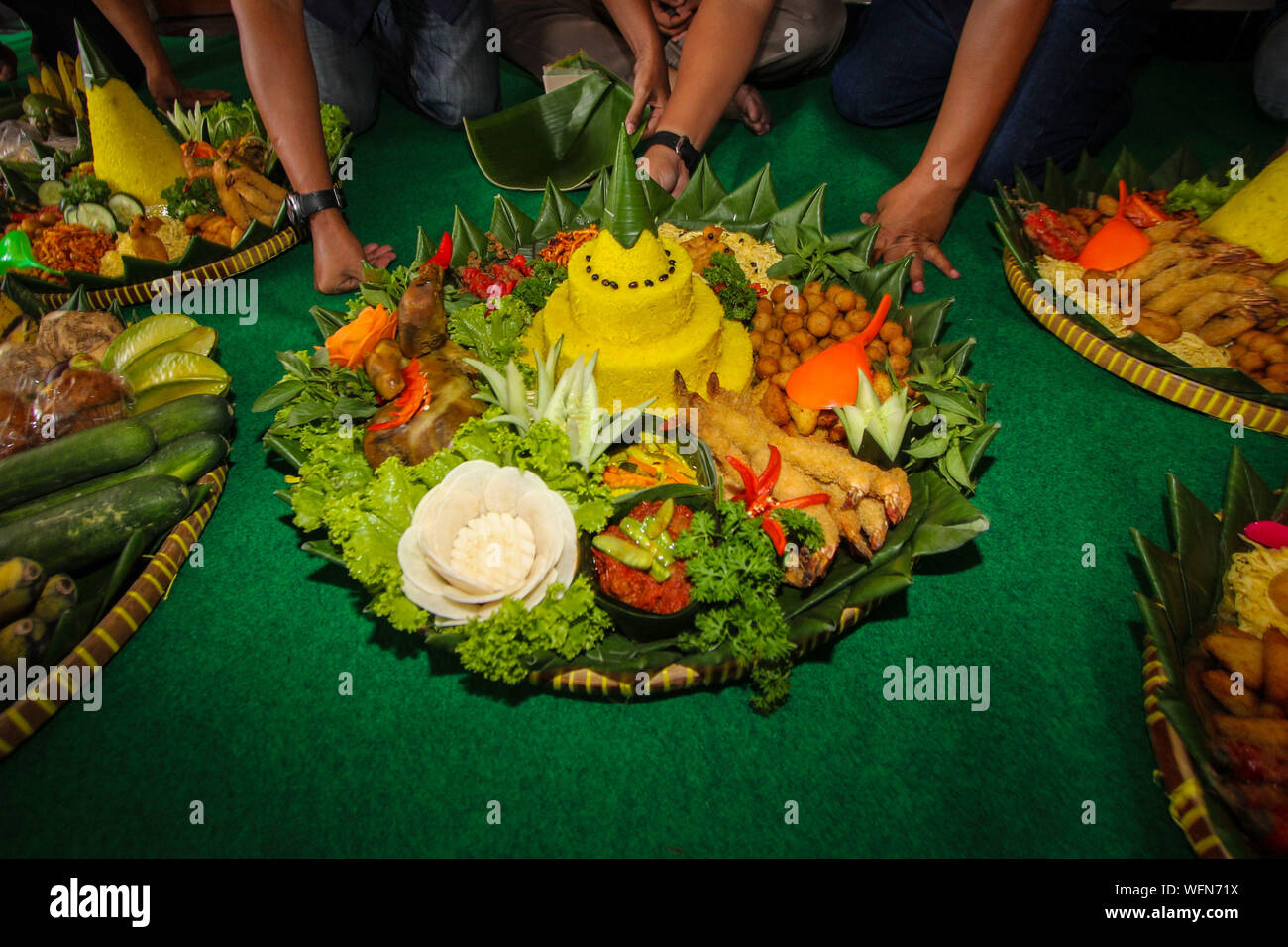 View Of Traditional Thanksgiving Dishes In Indonesia Stock Photo Alamy