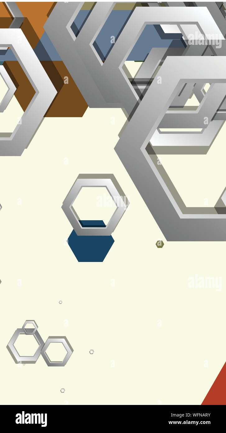 Middle Ag Abstract Background Abstract geometric background with hexagon, middle ages color ...