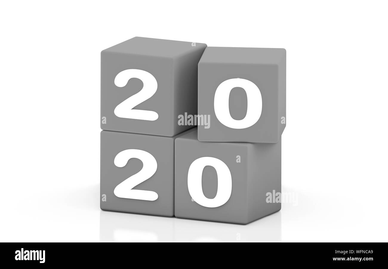 2020 happy new year illustration Stock Photo