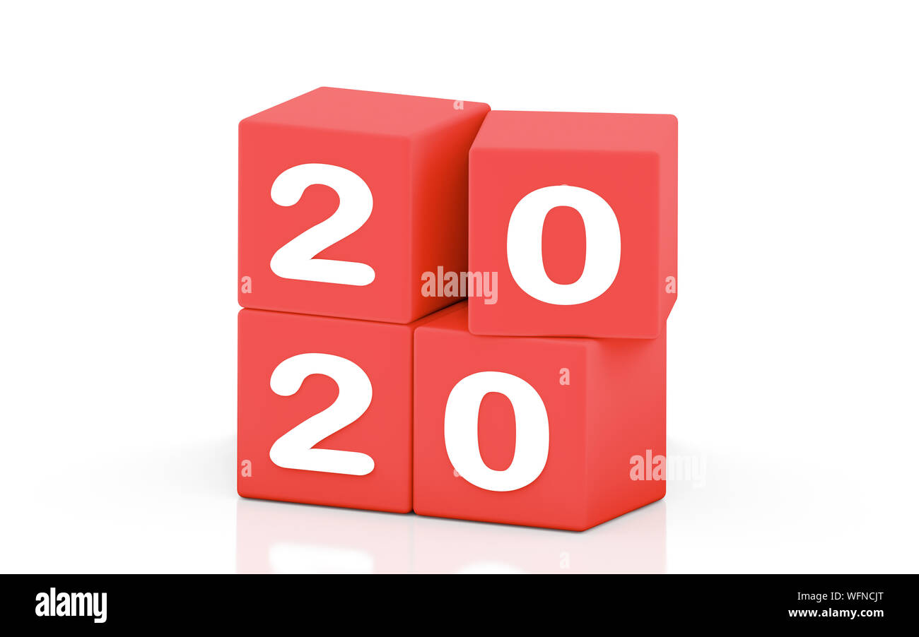 2020 happy new year illustration Stock Photo