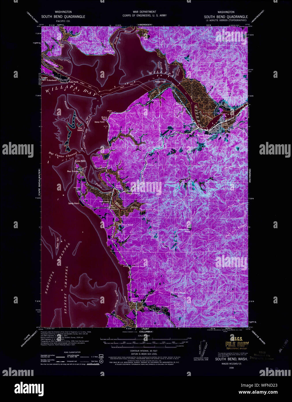 Map of south bend washington hires stock photography and images Alamy