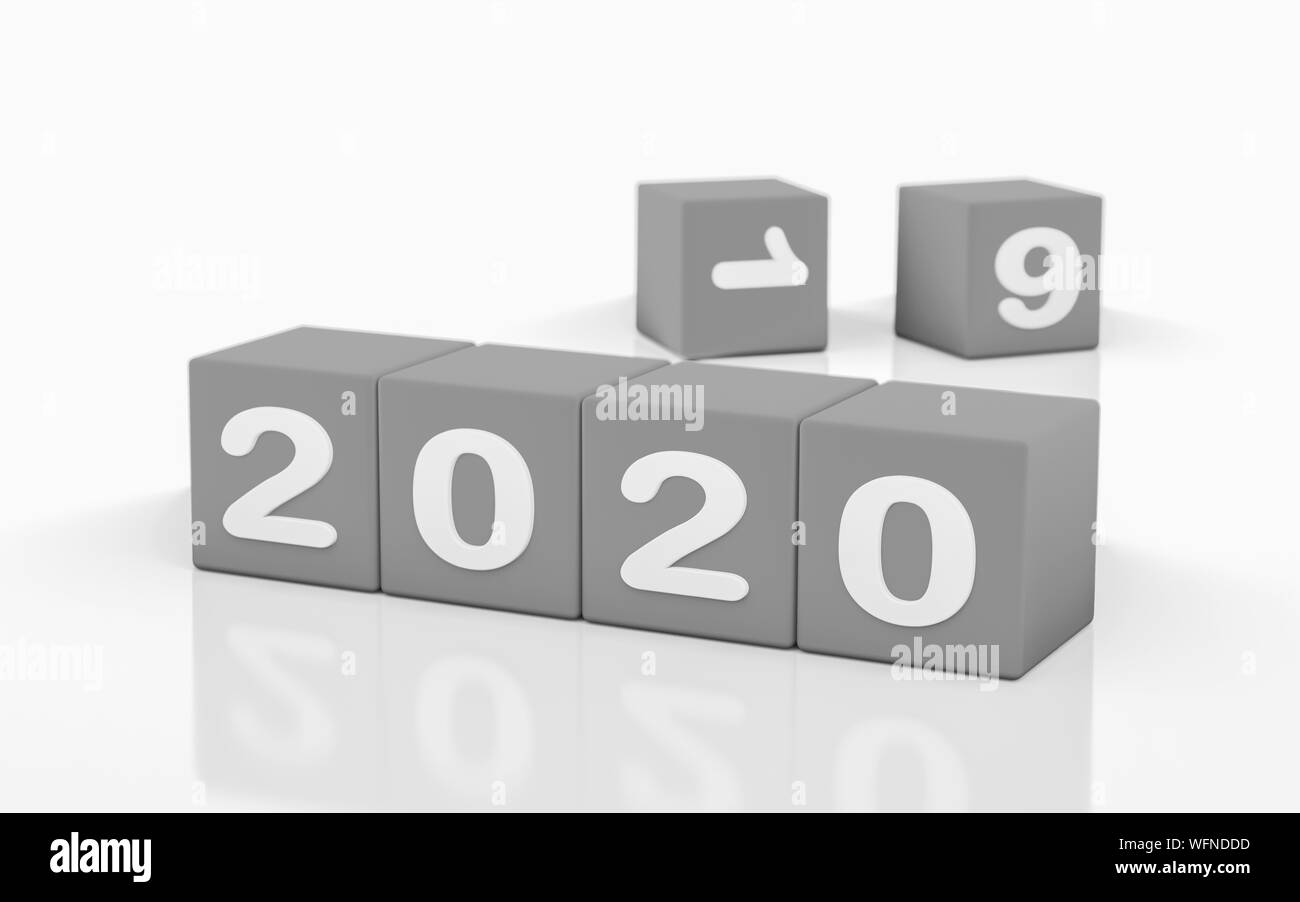 2020 happy new year illustration Stock Photo