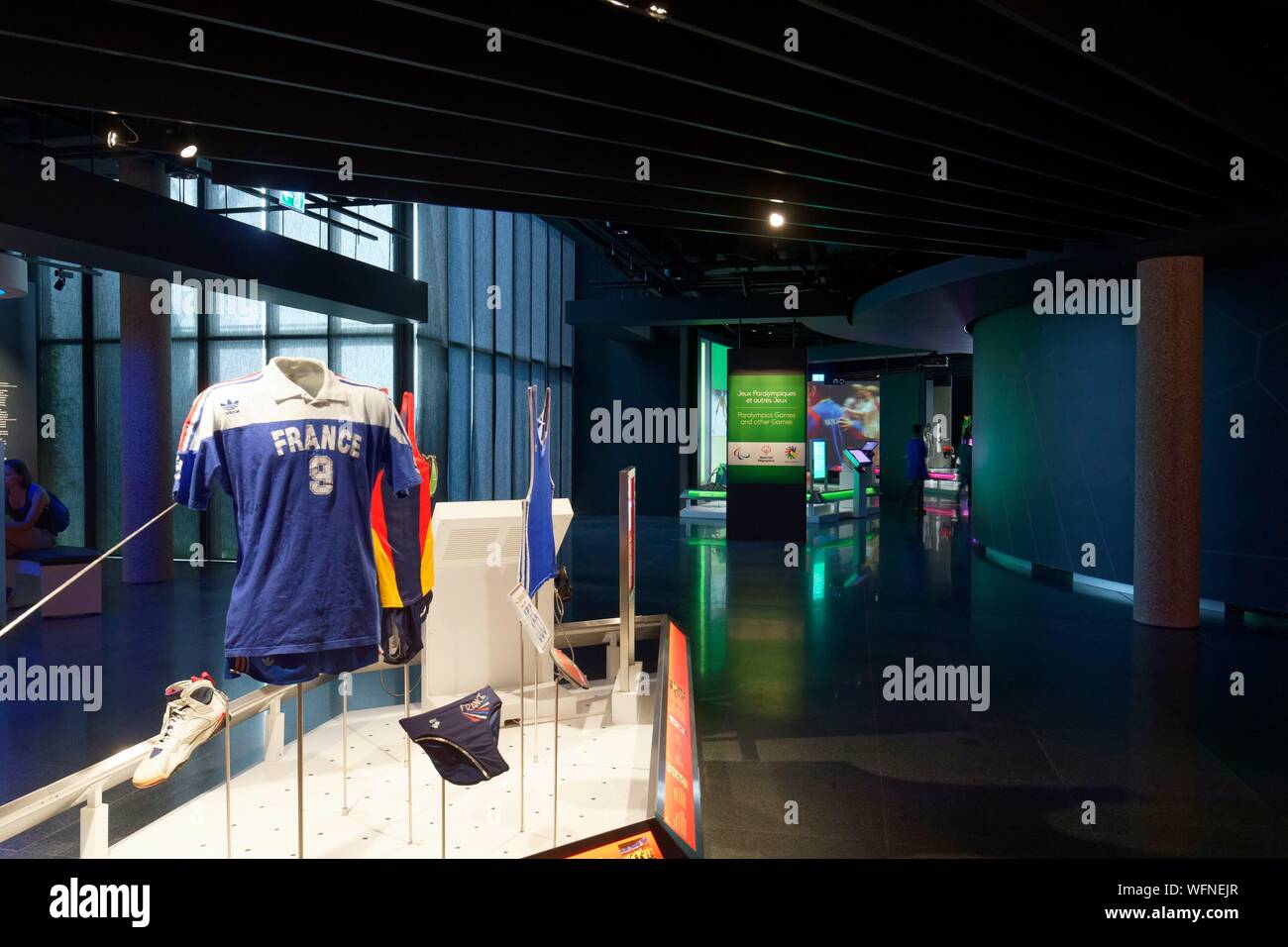 Switzerland, Canton of Vaud, Lausanne, Ouchy district, Olympic museum in Lausanne, volleyball