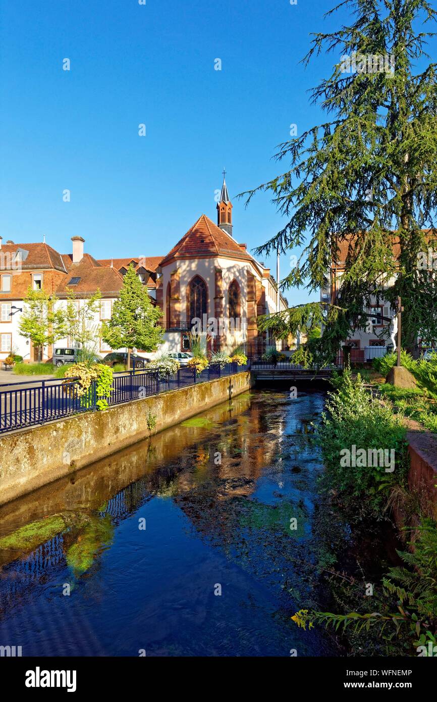 France Bas Rhin Niederbronn Les Bains St Martin Church Stock Photo