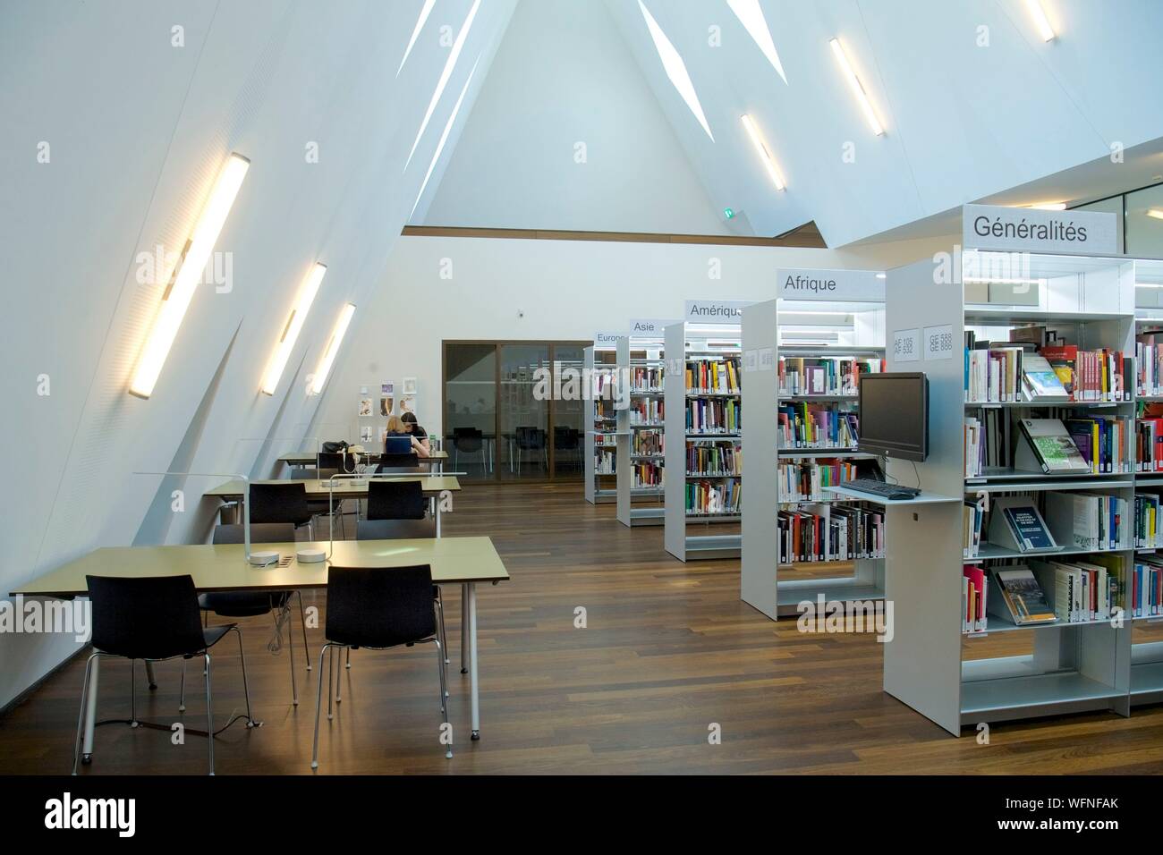 Switzerland, Geneva, MEG, Museum of ethnography of Geneva, the library ...