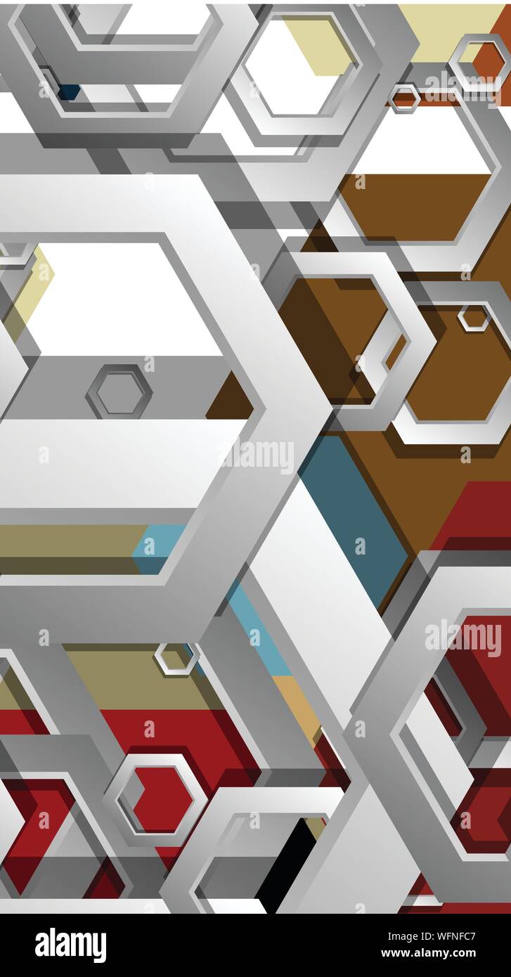 Middle Ag Abstract Background Abstract geometric background with hexagon, middle ages color ...