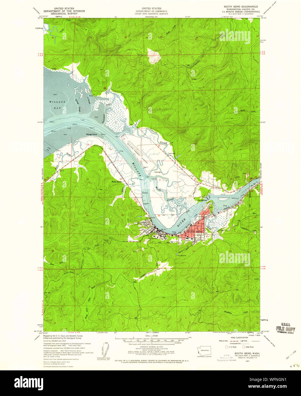 Map of south bend washington hires stock photography and images Alamy