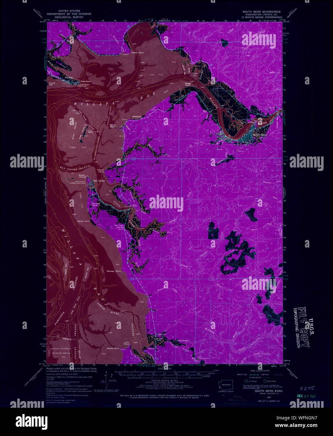 Map of south bend washington hires stock photography and images Alamy