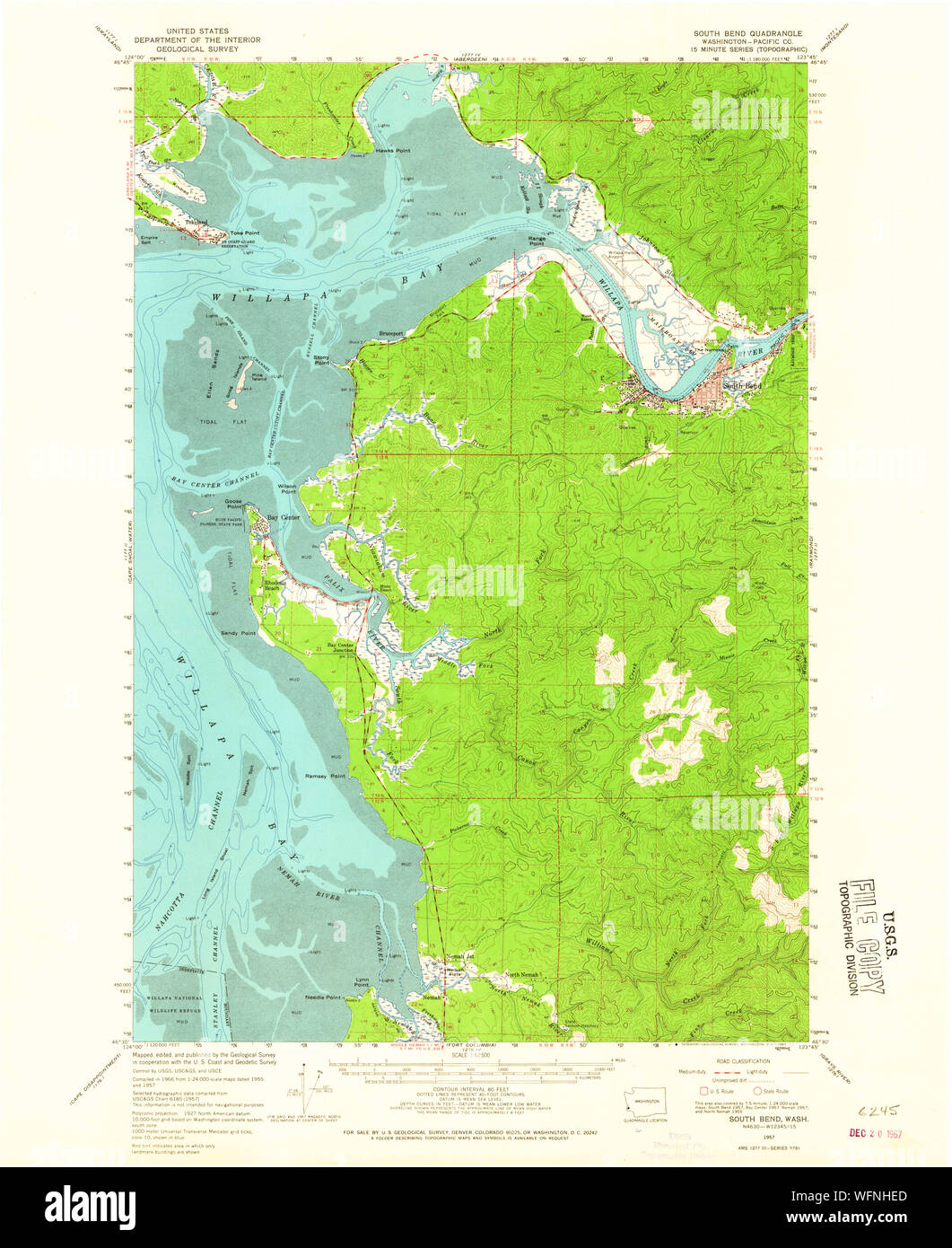 Map of south bend washington hires stock photography and images Alamy