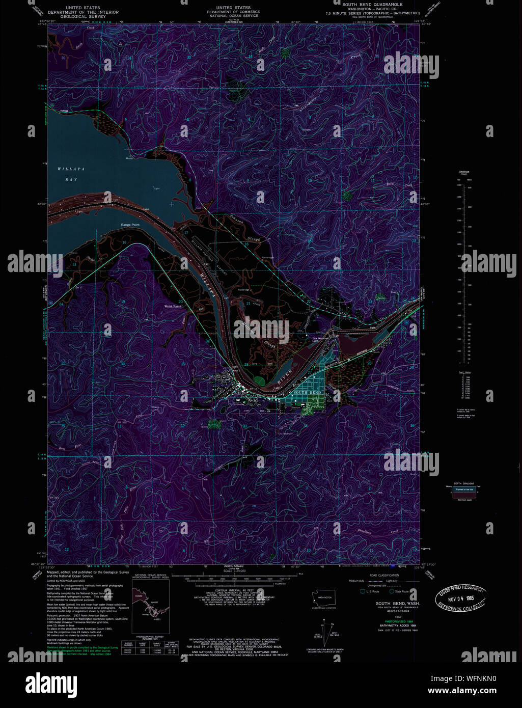 Map of south bend washington hires stock photography and images Alamy