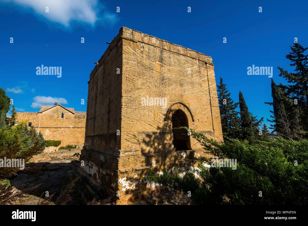 Italy, Sicily, Agrigente, San Nicola archeological museum, above the Valley of the Temples, entrance Stock Photo