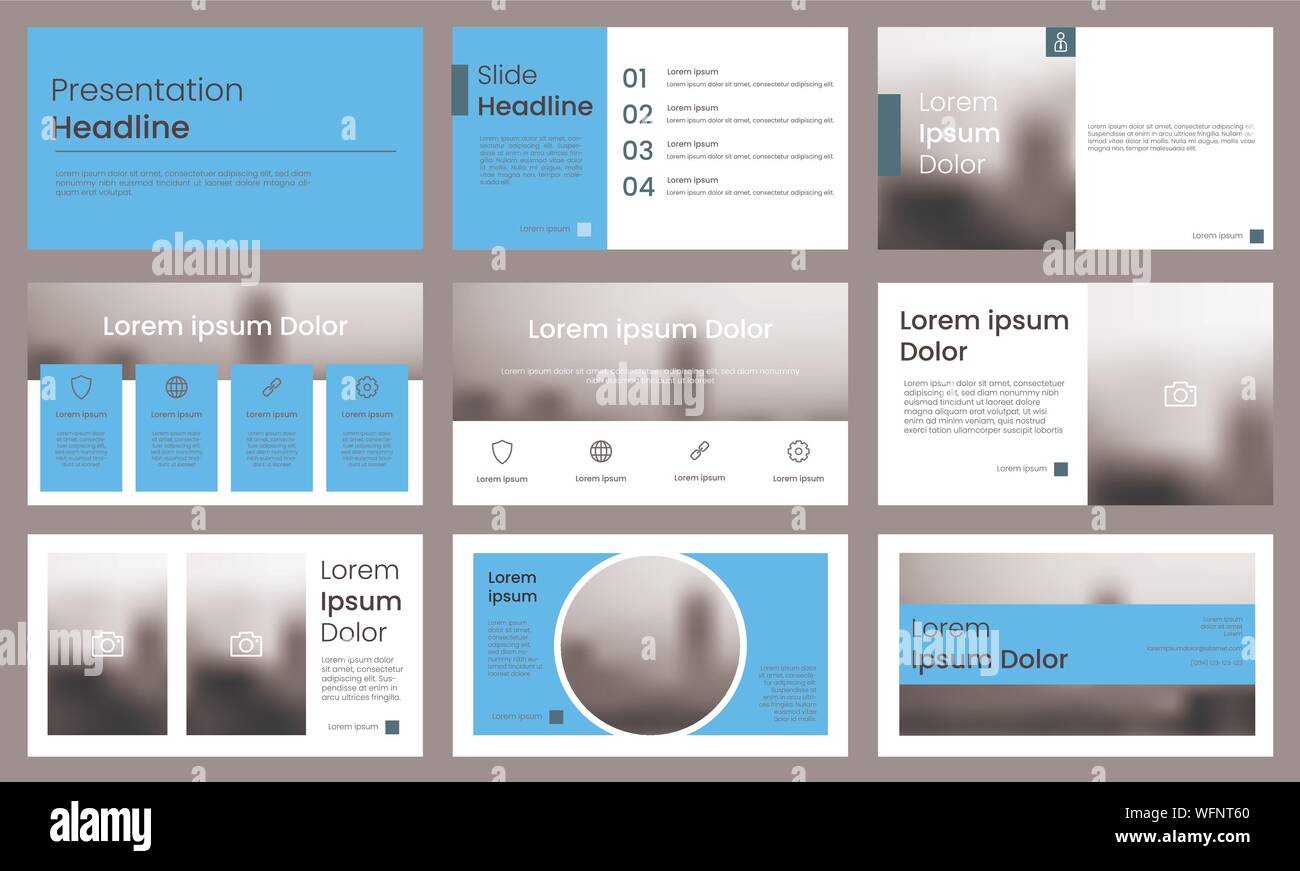 Modern aqua blue presentation template. Infographic template vector ...