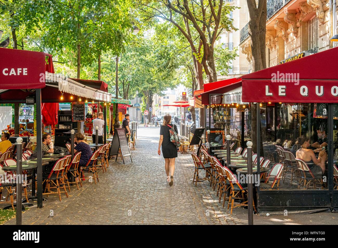 France, Paris, 15th arrondissement, intersection of Rue de Vaugirard and Rue de la Convention Stock Photo
