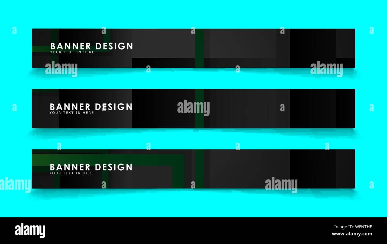 Abstract geometric and rectangular pattern banners with green gradients. Vector Illustration. Eps 10 Stock Vector