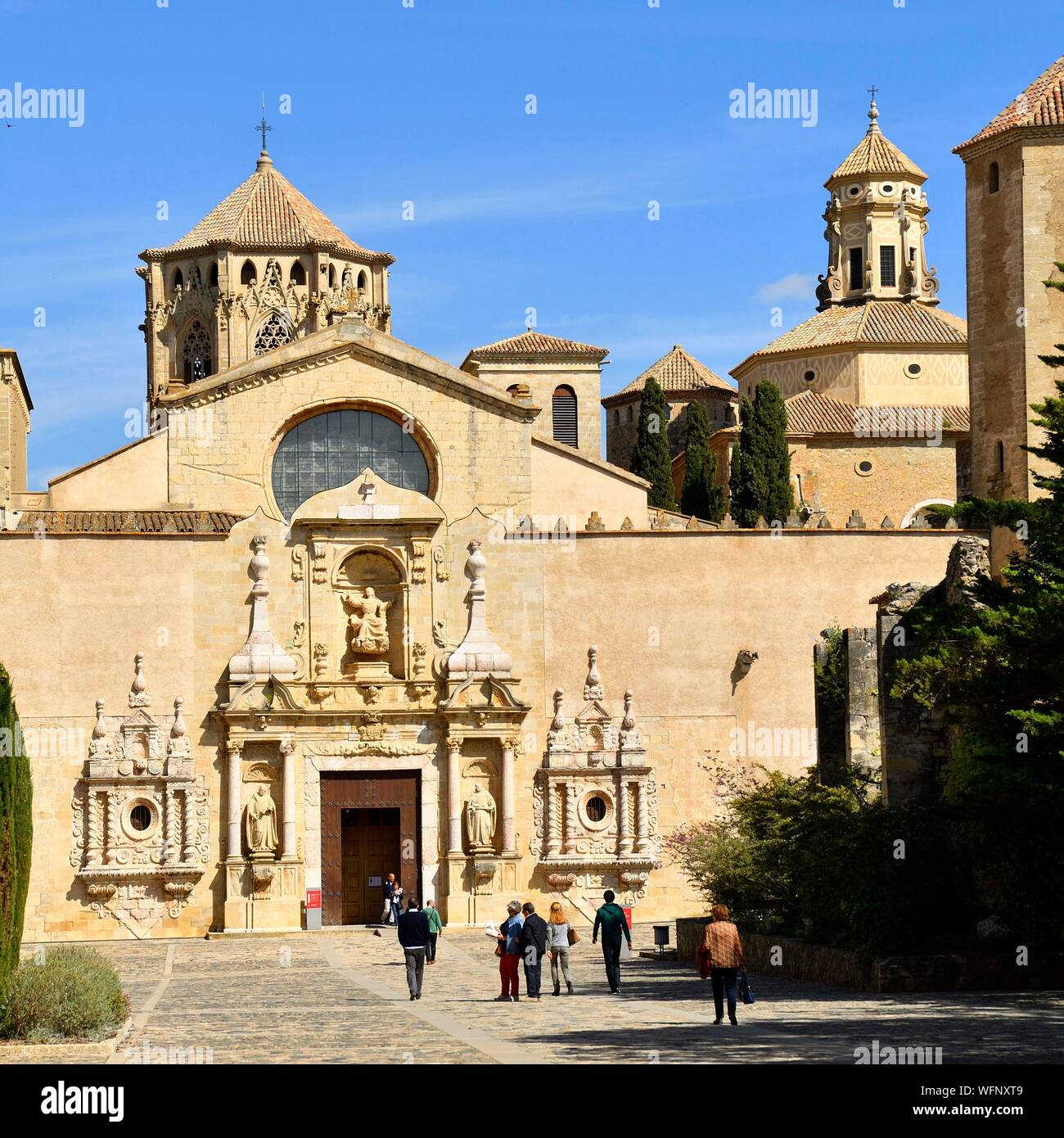 Spain, Catalonia, Tarragona Province, Conca de Barbera comarca, Vimbodi, La ruta del Cister, Monastery Santa Maria de Poblet, listed as World Heritage by UNESCO Stock Photo