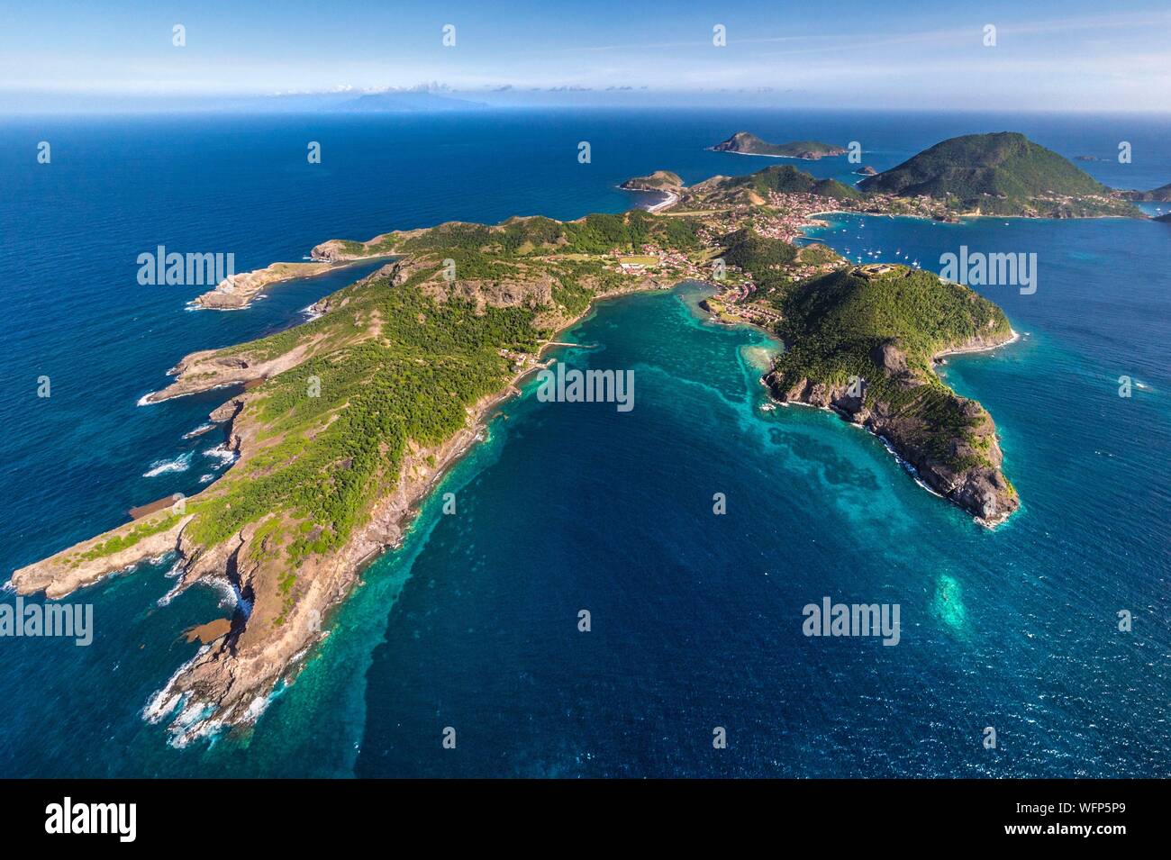 Guadeloupe, Les Saintes, Terre de Haut and Terre de Bas (aerial view Stock  Photo - Alamy