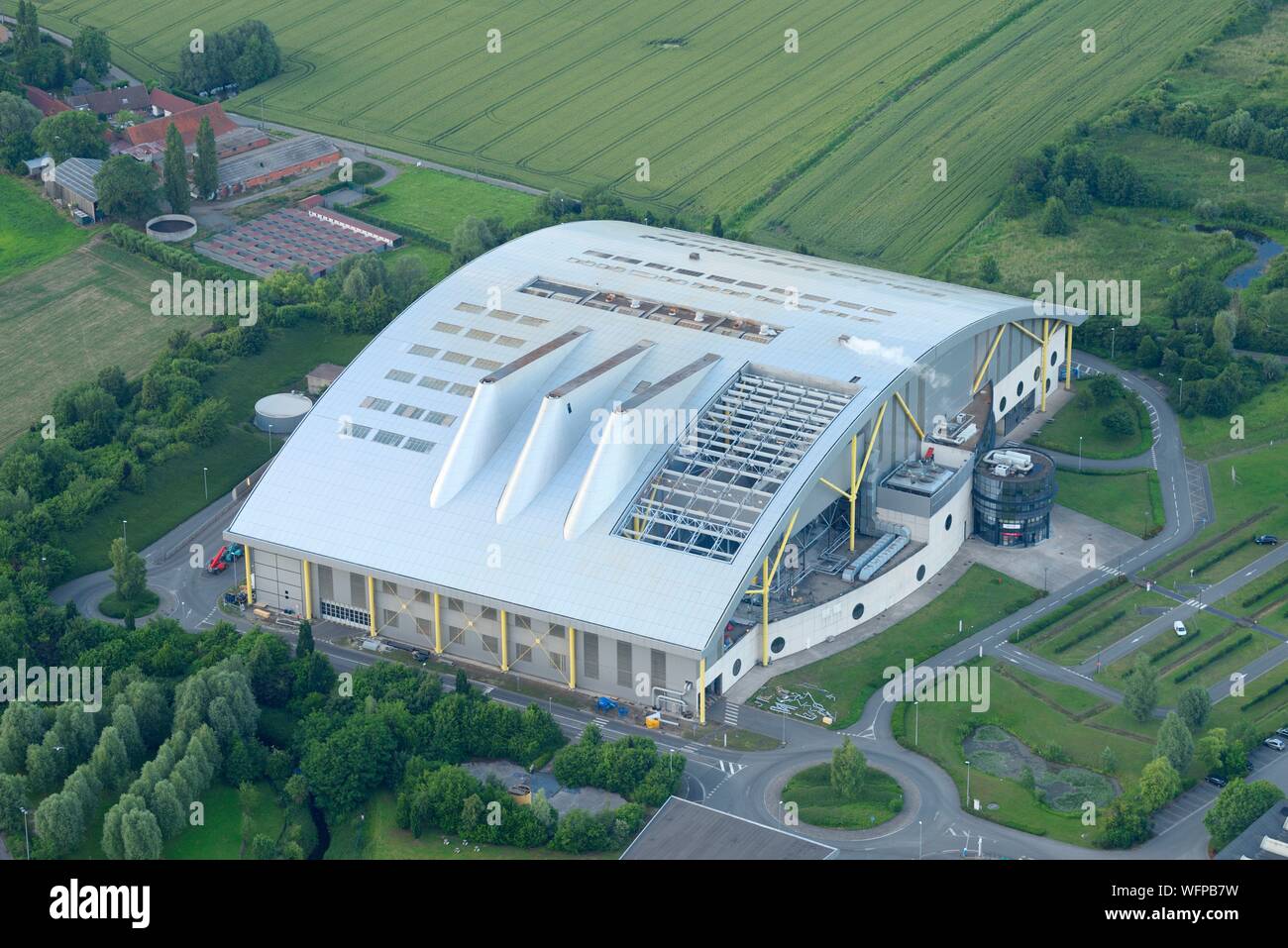 France, Nord, Halluin, waste incinerator belonging to Covalys (aerial view Stock Photo Alamy