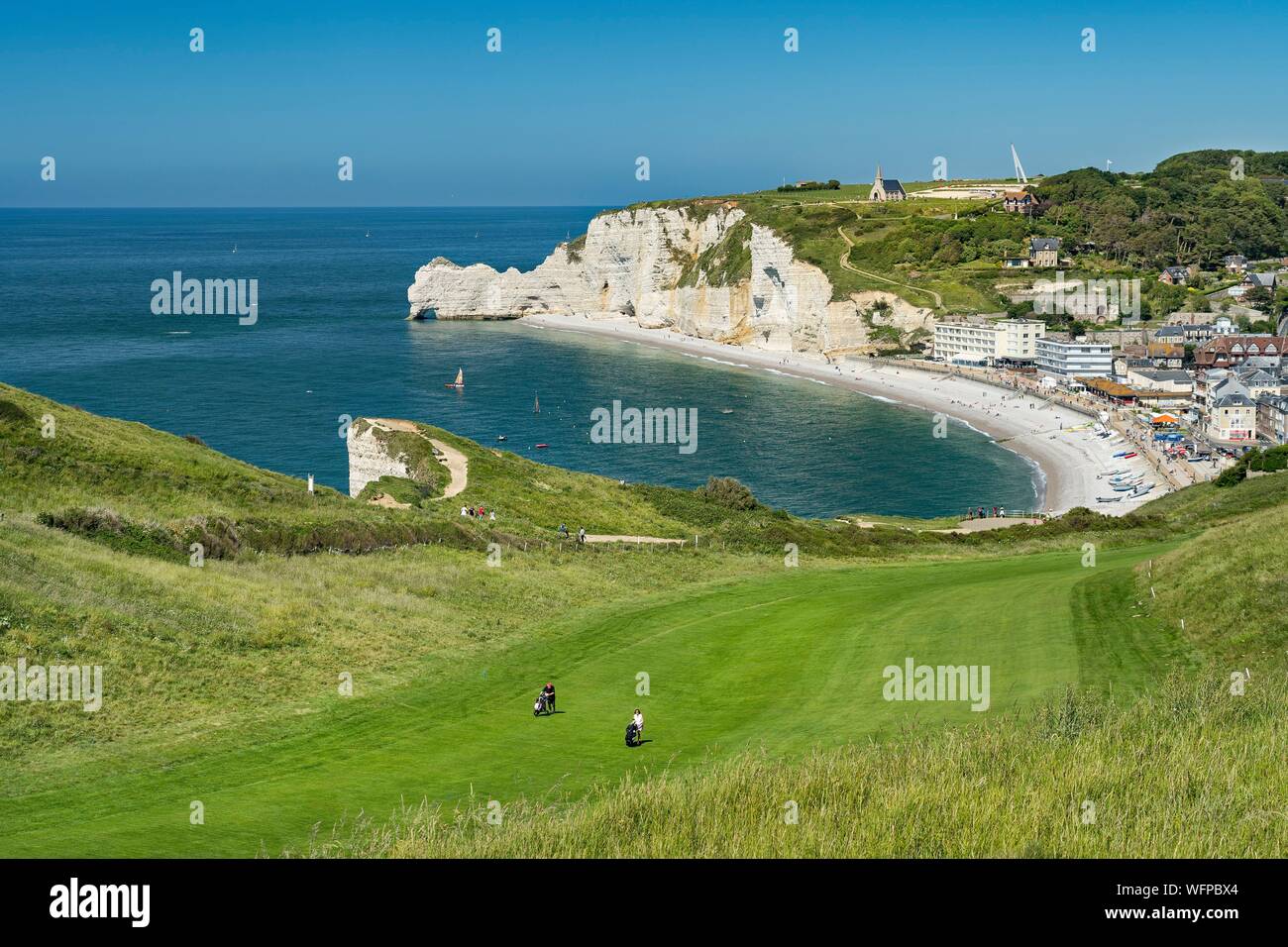 Golf course etretat normandy france hi-res stock photography and images ...