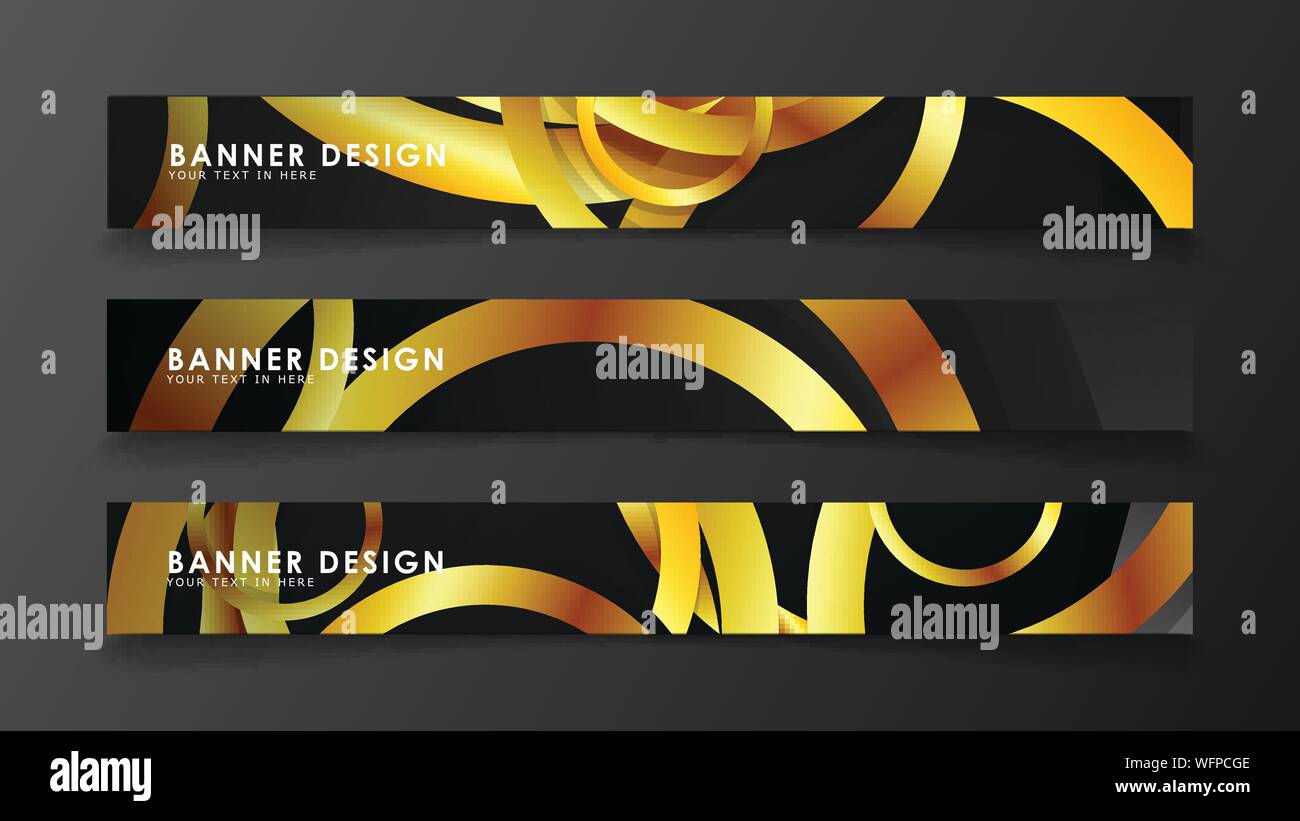 Abstract Circle Banner Fancy Vector Illustration Golden Circle