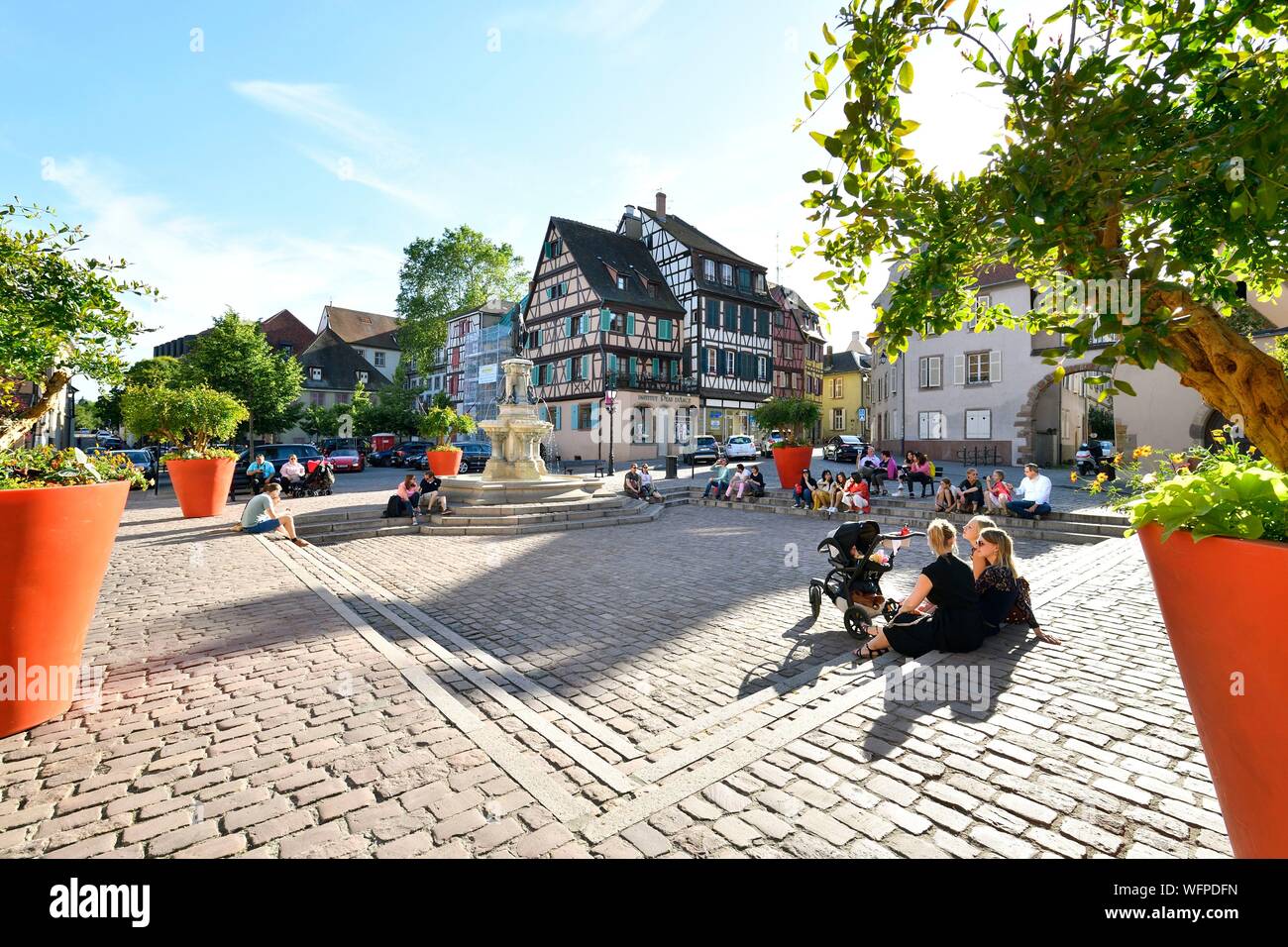 France Haut Rhin Alsace Wine Road Colmar Place Des Six