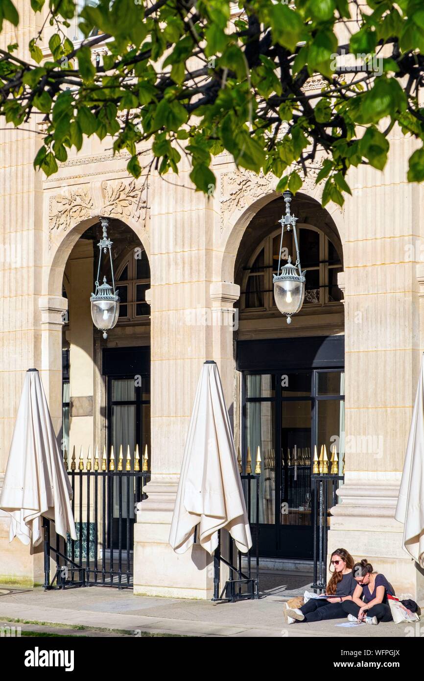 France, Paris, garden of the Palais Royal Stock Photo