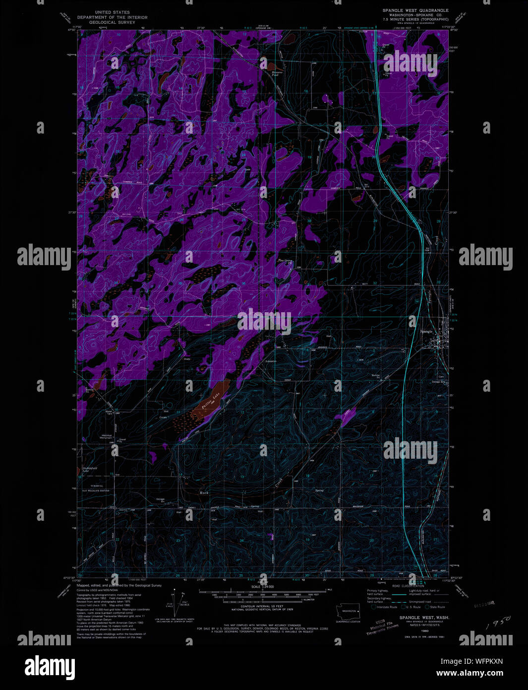 Map of spangle hires stock photography and images Alamy