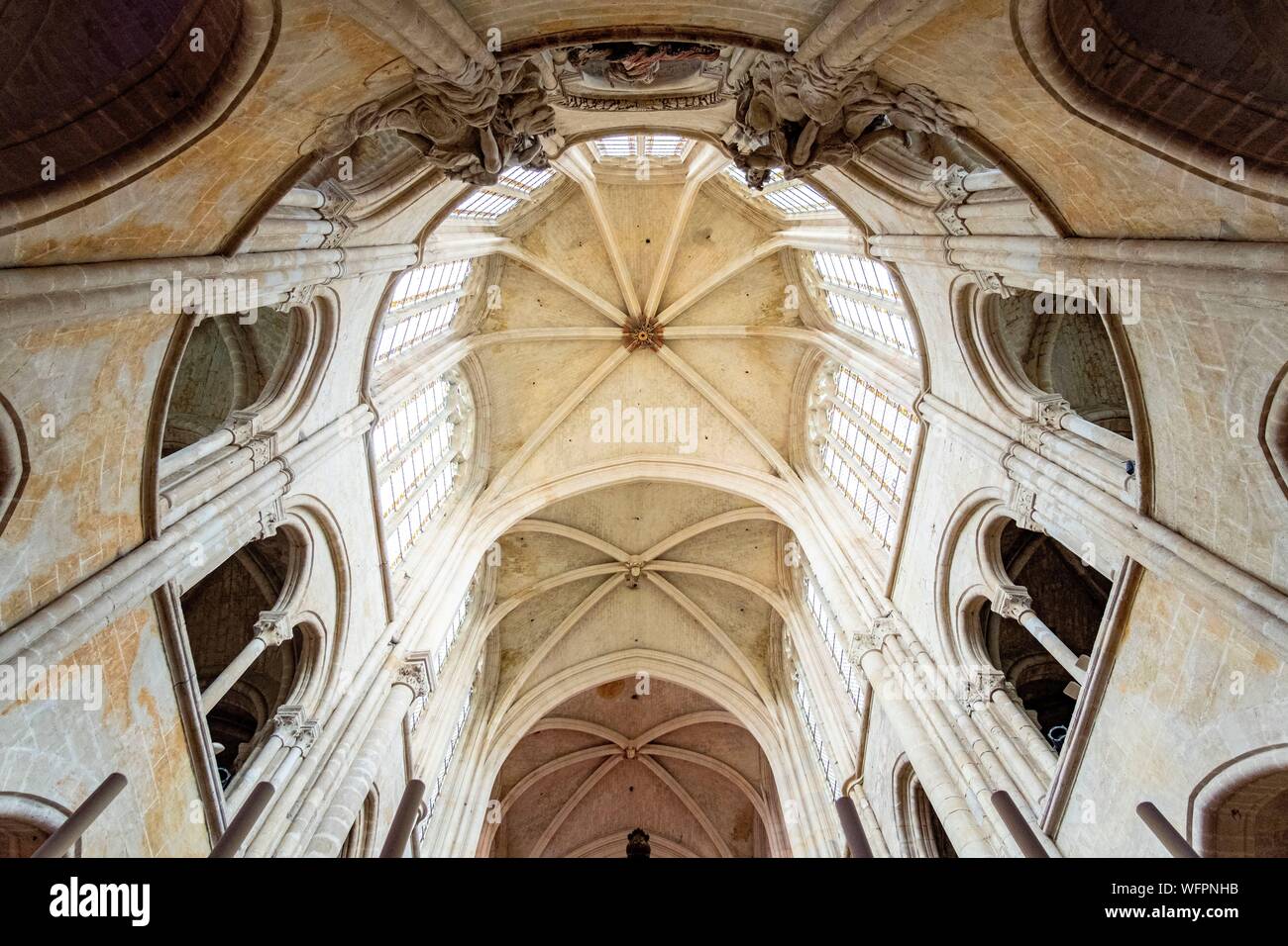 France, Oise, Senlis, Notre Dame cathedral of Senlis, roman catholic gothic architecture Stock Photo