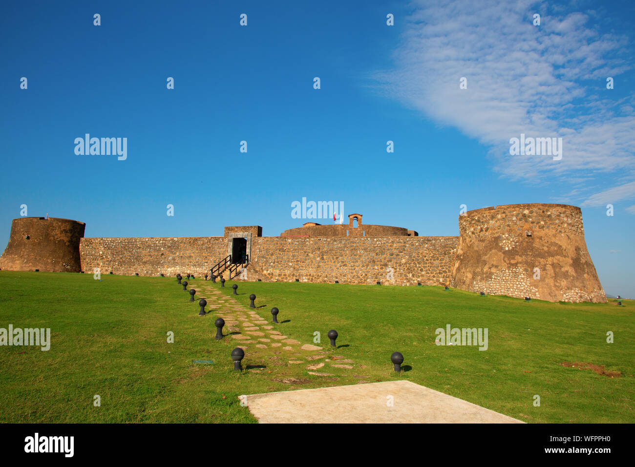 Old spanish fort on the seashore in Puerto Plata, Dominican Republic
