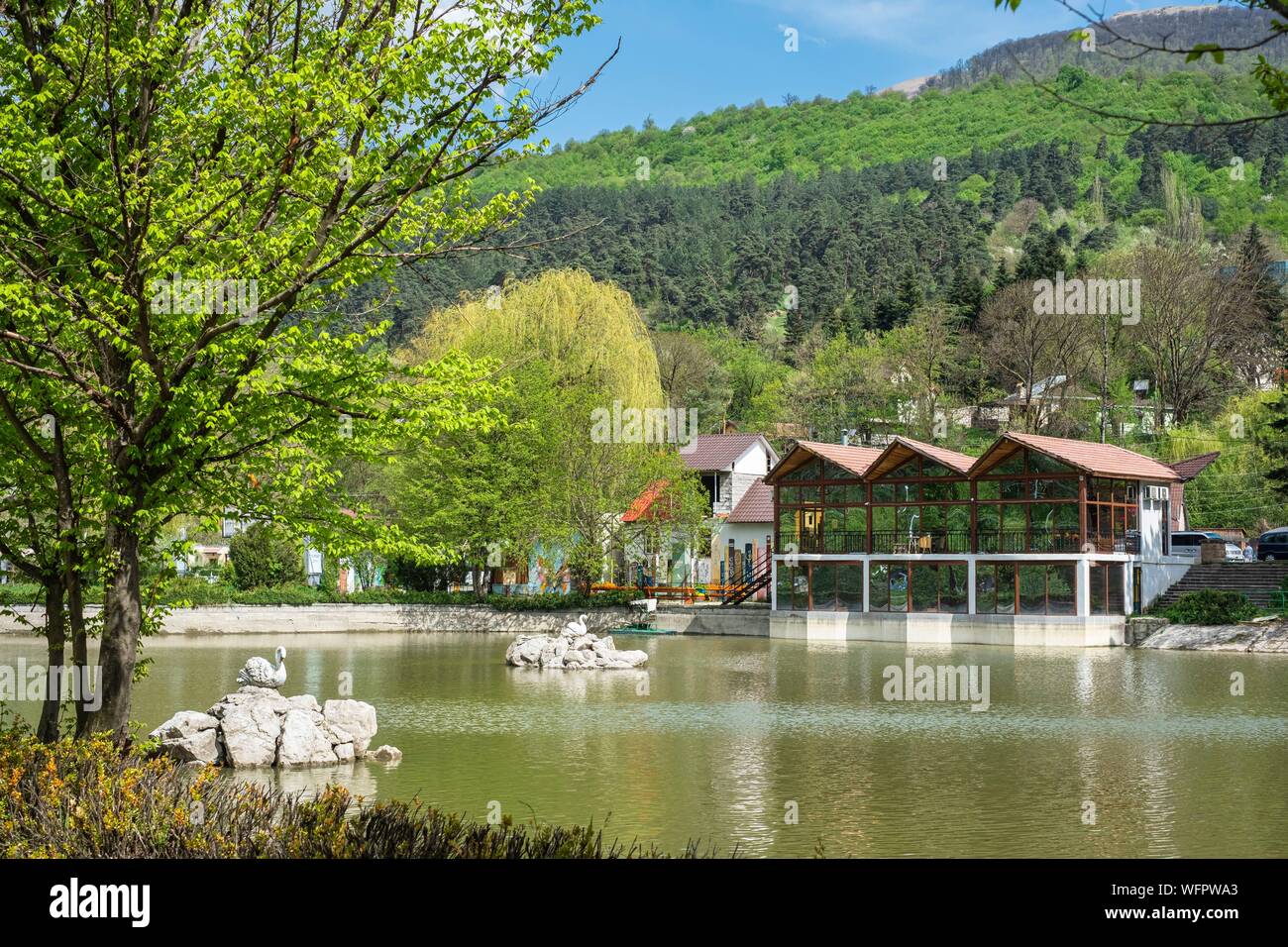 Armenia, Tavush region, Dilijan, thermal and spa resort nestled in a mountainous and wooded area Stock Photo