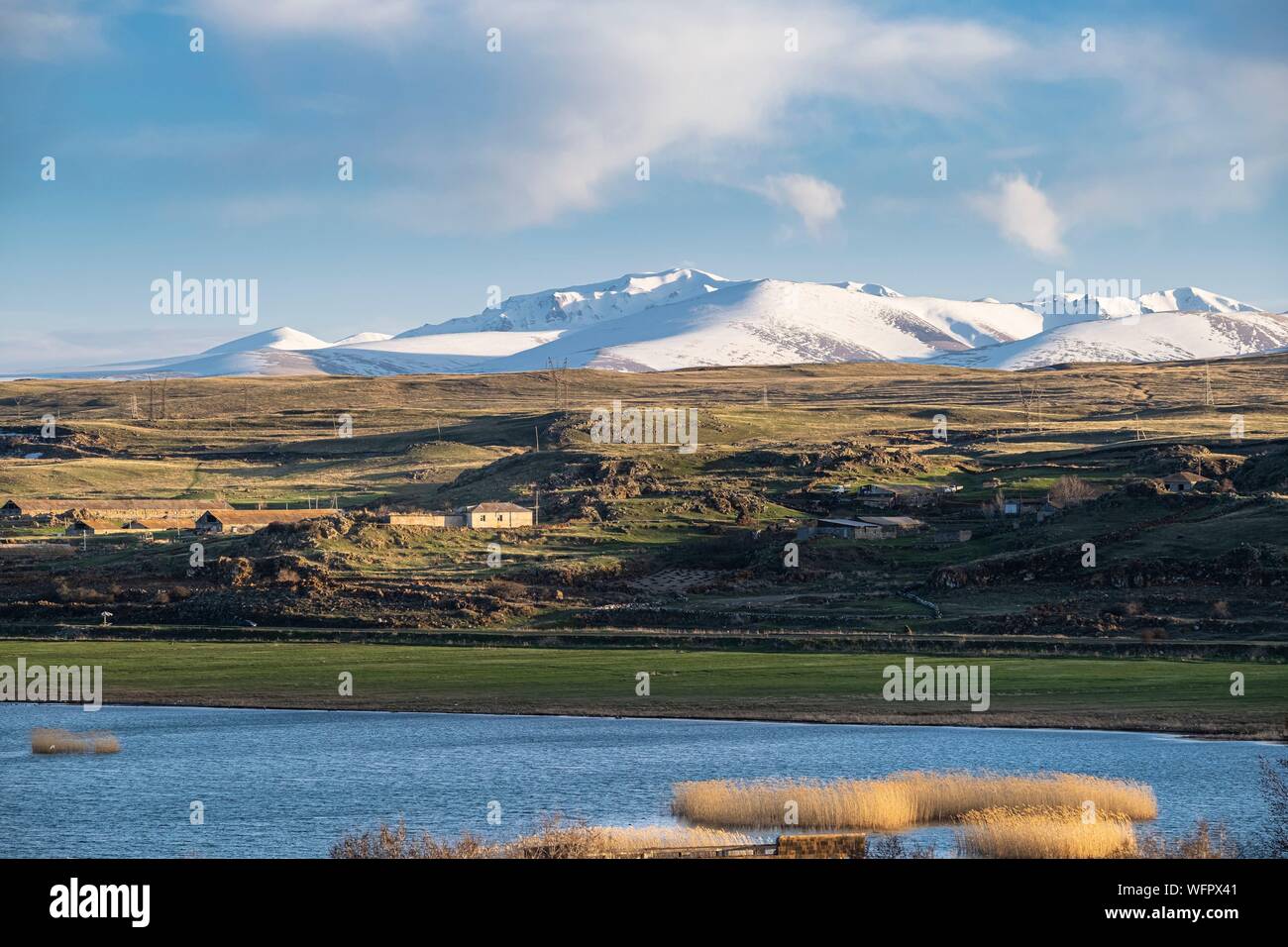 Armenia, Gegharkunik region, Sevan, the banks of Sevan lake, one of the highest mountain lake (alt : 1900m) Stock Photo