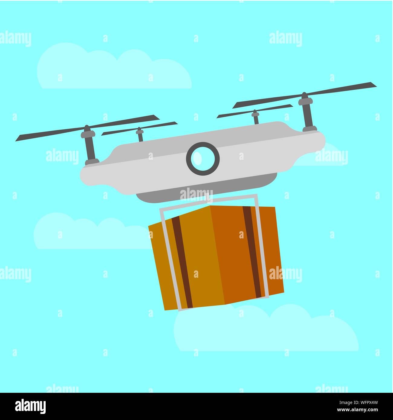 abstract drone flying on a special background, vector illustration ...