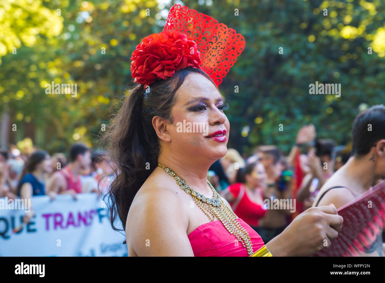 Madrid, Spain - 07 July 2019 - Gay Pride, Orgullo Gay Parade Stock Photo