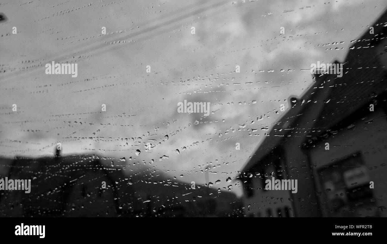 Rainy day sky rain Black and White Stock Photos & Images - Alamy