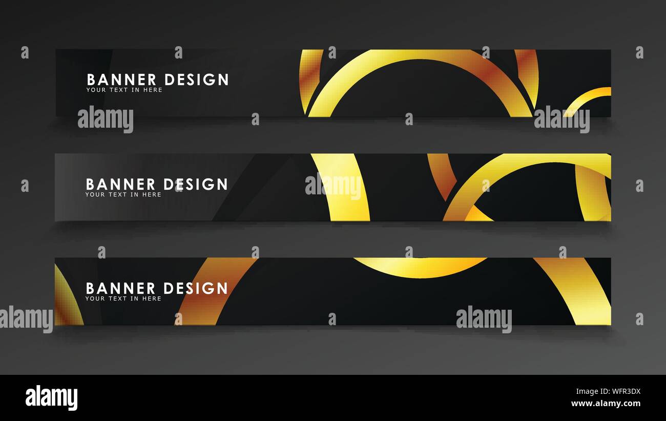 Abstract Circle Banner Fancy Vector Illustration Golden Circle