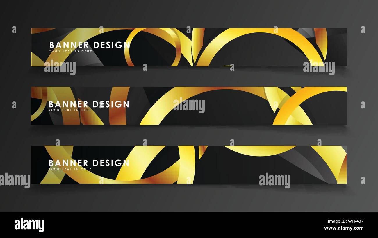 Abstract Circle Banner Fancy Vector Illustration Golden Circle