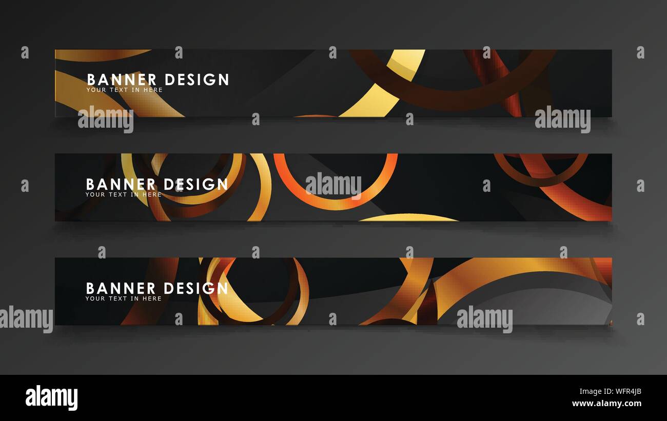 Set Abstract Vector Banner Backgrounds With Wood Color Combination