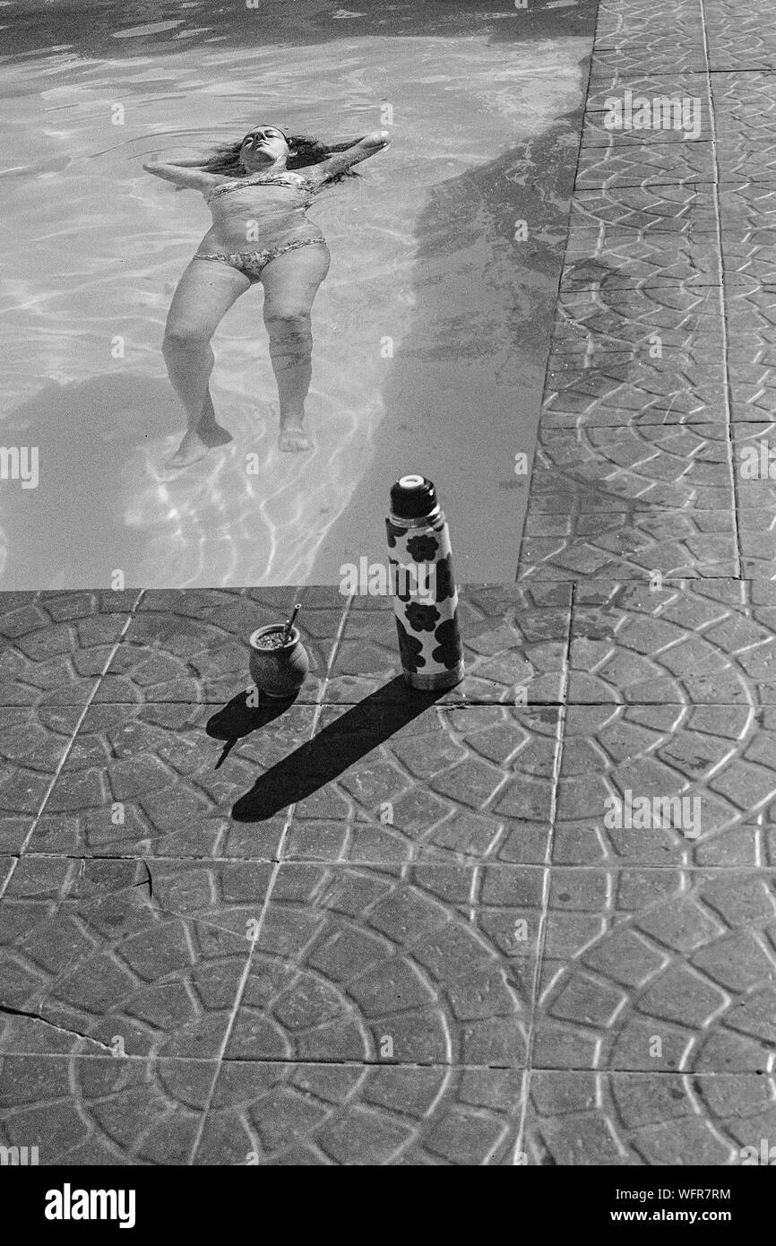 Women in the swimming pool Black and White Stock Photos & Images - Alamy