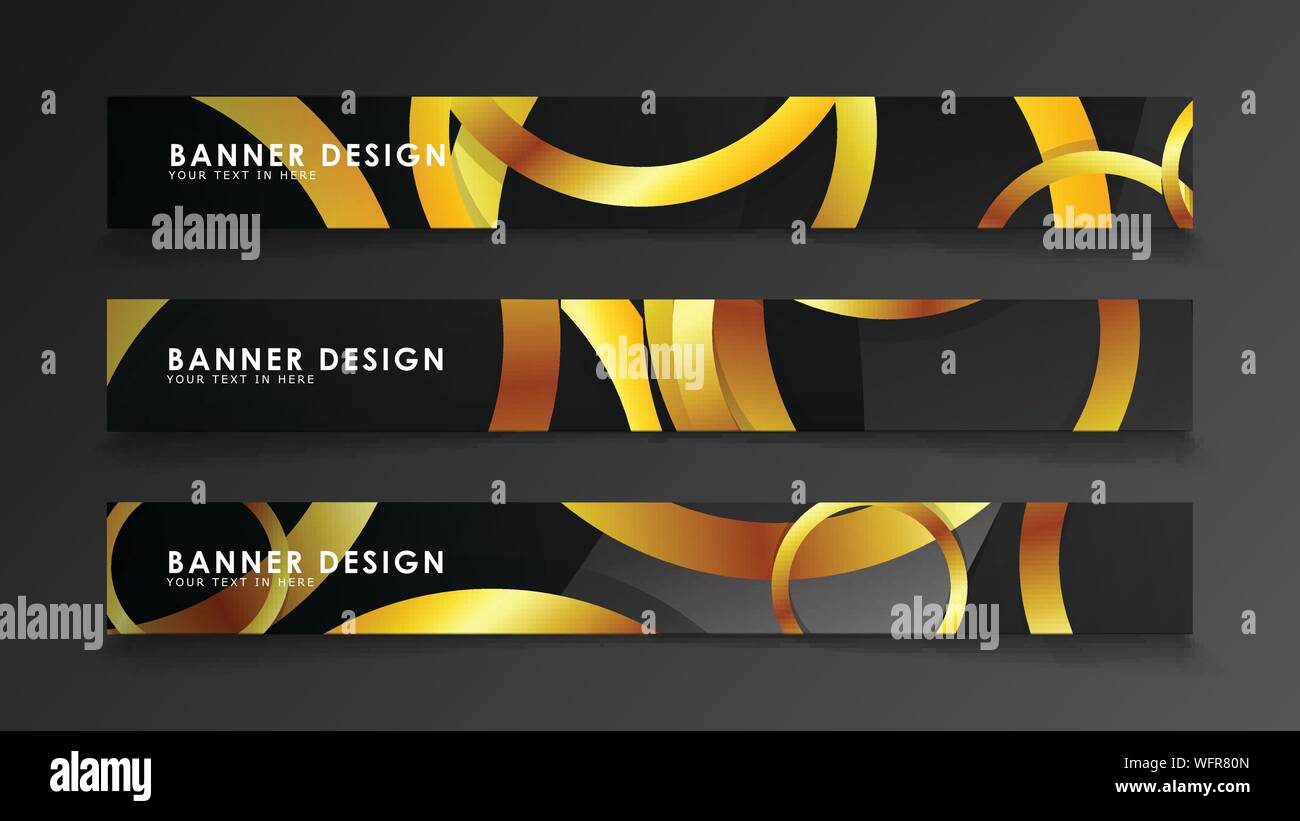 Abstract Circle Banner Fancy Vector Illustration Golden Circle