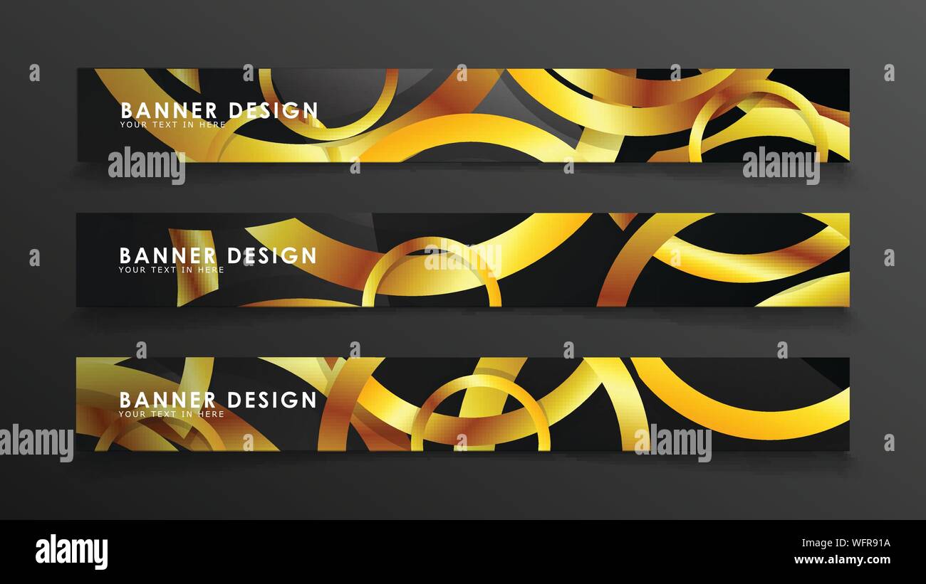 Abstract Circle Banner Fancy Vector Illustration Golden Circle