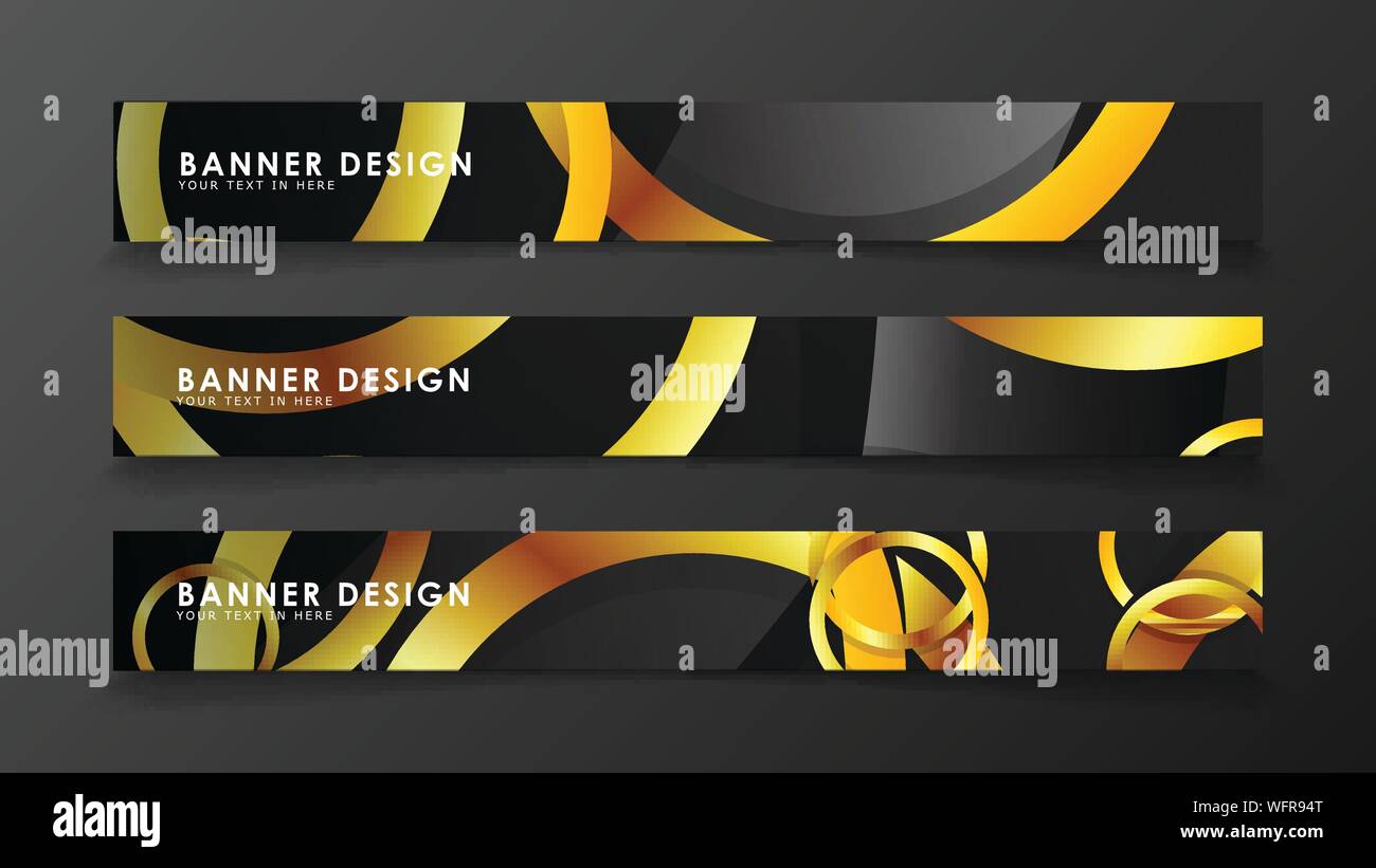 Abstract Circle Banner Fancy Vector Illustration Golden Circle