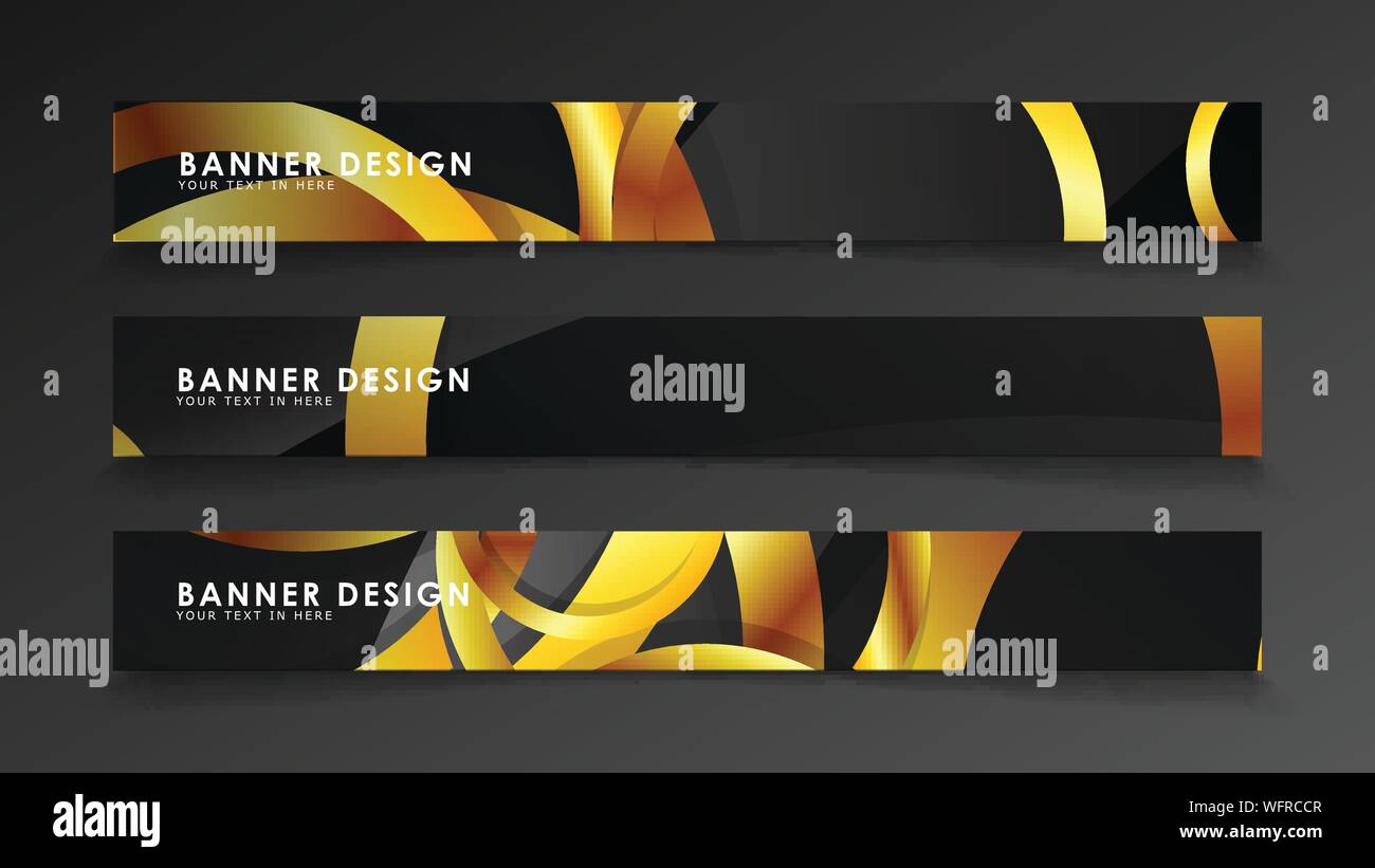 Abstract Circle Banner Fancy Vector Illustration Golden Circle