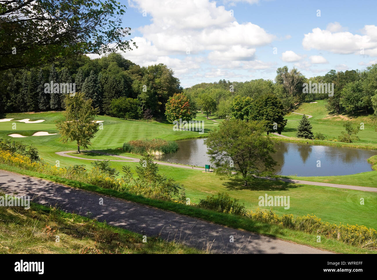 Golf Course in upstate New York Stock Photo