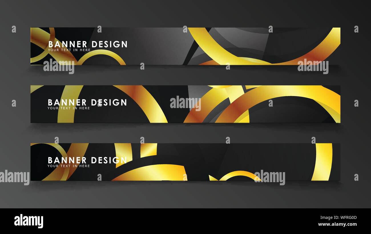 Abstract Circle Banner Fancy Vector Illustration Golden Circle