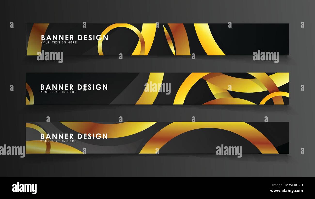 Abstract Circle Banner Fancy Vector Illustration Golden Circle
